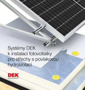 Systémy DEK k instalaci fotovoltaiky pro střechy s povlakovou hydroizolací