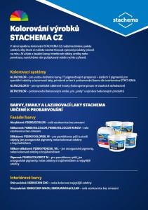 Kolorování výrobků STACHEMA CZ